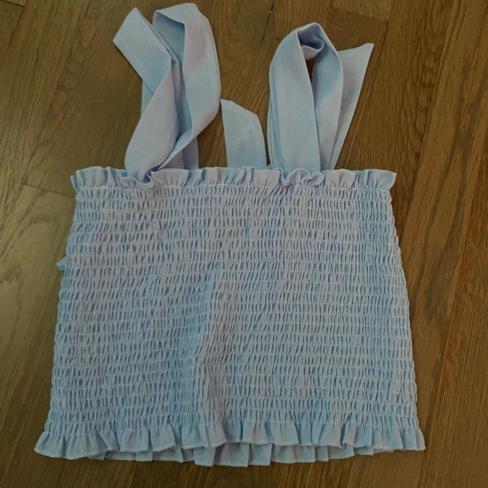 Cropped tube top with tie straps!!